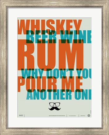 Framed Whiskey, Beer and Wine Print