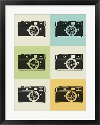 Framed Camera Grid Print