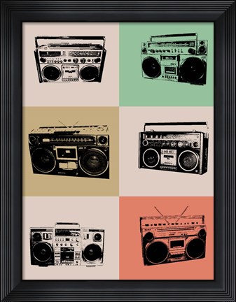 Framed Boom Box Print