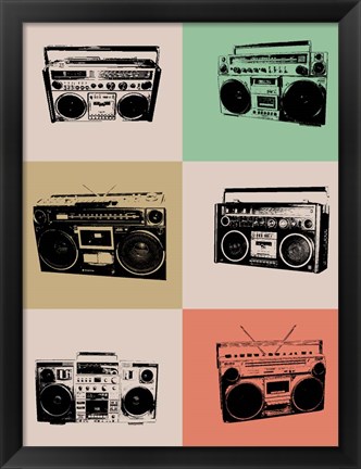 Framed Boom Box Print