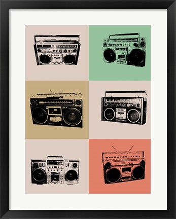 Framed Boom Box Print