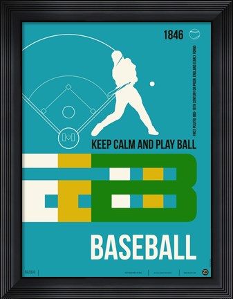 Framed Baseball Print