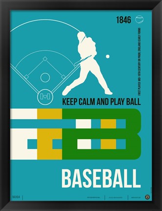 Framed Baseball Print