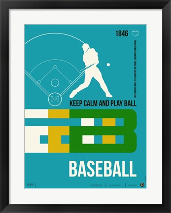 Framed Baseball Print