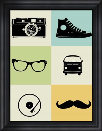 Framed Hipster Mix Print