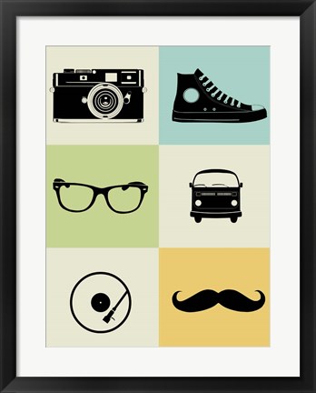 Framed Hipster Mix Print