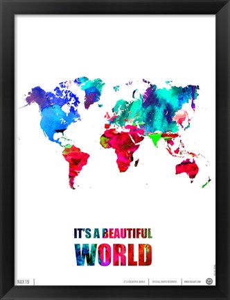 Framed It&#39;s a Beautifull World Print