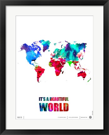 Framed It&#39;s a Beautifull World Print