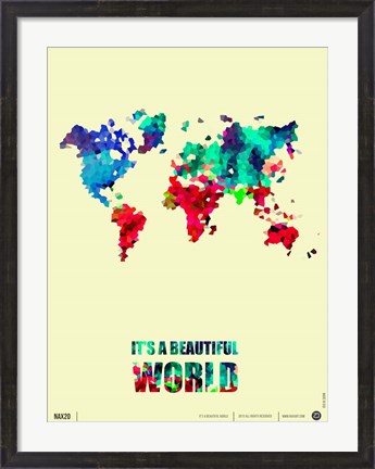 Framed It&#39;s a Beautifull World 2 Print