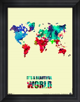 Framed It&#39;s a Beautifull World 2 Print