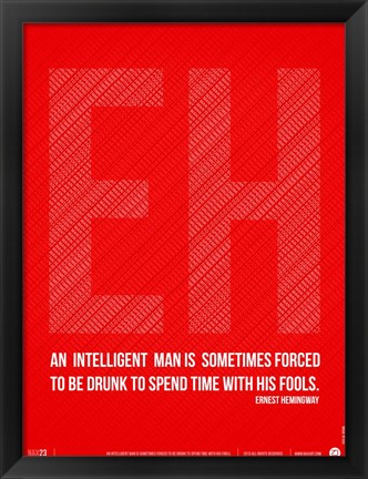Framed Ernest Hemingway Quote Print