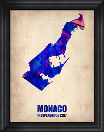 Framed Monaco Watercolor Print
