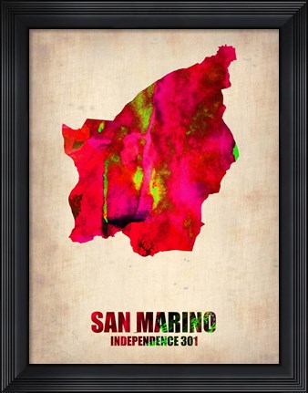 Framed San Marino Watercolor Print