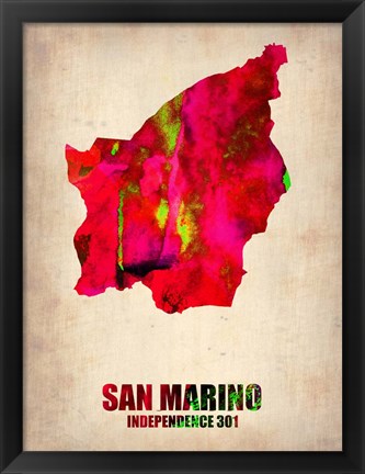 Framed San Marino Watercolor Print