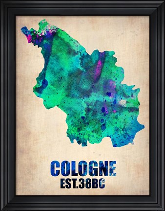 Framed Cologne Watercolor Print