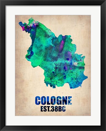 Framed Cologne Watercolor Print