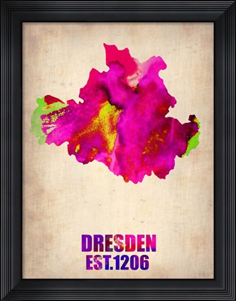 Framed Dresden Watercolor Print