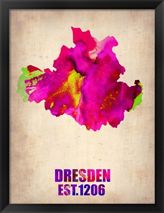 Framed Dresden Watercolor Print