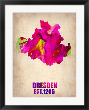 Framed Dresden Watercolor Print