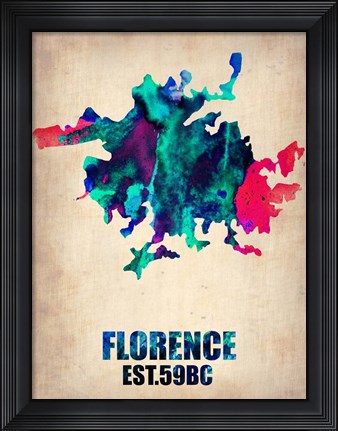 Framed Florence Watercolor Print