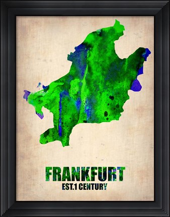 Framed Frankfurt Watercolor Print