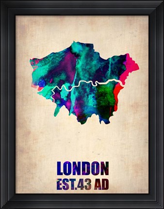 Framed London Watercolor Print
