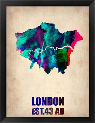 Framed London Watercolor Print