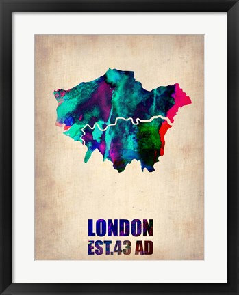 Framed London Watercolor Print