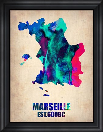 Framed Marseille Watercolor Print