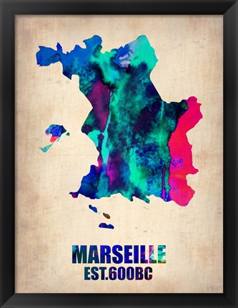 Framed Marseille Watercolor Print