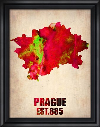 Framed Prague Watercolor Print