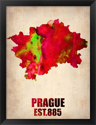 Framed Prague Watercolor Print