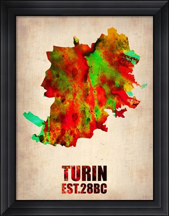 Framed Turin Watercolor Print