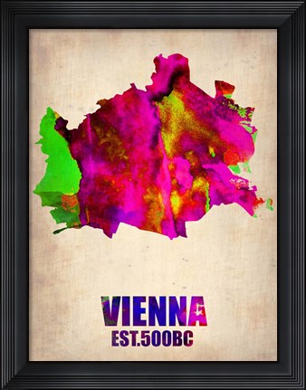 Framed Vienna Watercolor Print