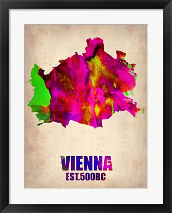 Framed Vienna Watercolor Print