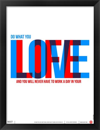 Framed Live Love Print