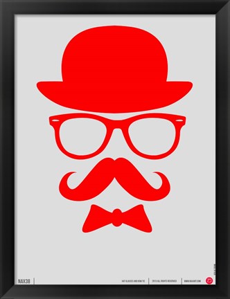 Framed Hats Glasses and Mustache 2 Print