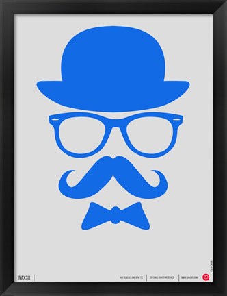 Framed Hats Glasses and Mustache 3 Print