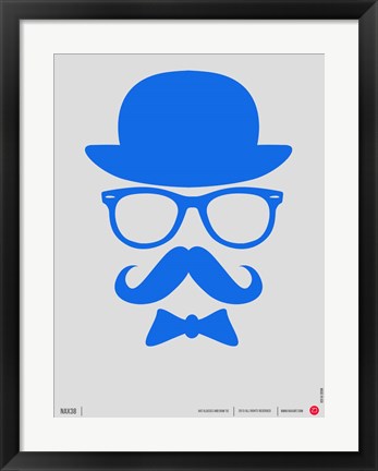 Framed Hats Glasses and Mustache 3 Print