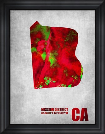 Framed Mission District California Print
