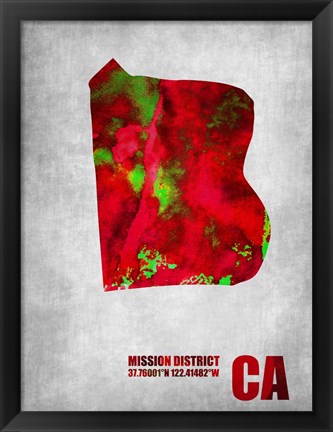 Framed Mission District California Print
