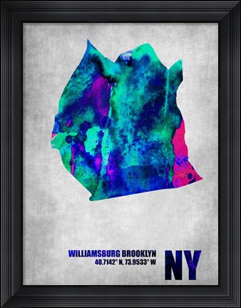 Framed Williamsburg Brooklyn New York Print