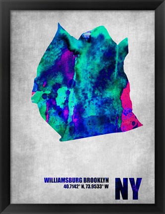 Framed Williamsburg Brooklyn New York Print