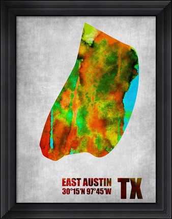 Framed East Austin Texas Print