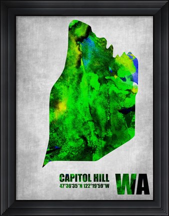 Framed Capitol Hill Washington Print