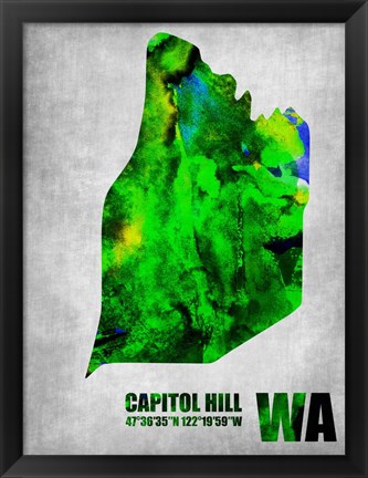 Framed Capitol Hill Washington Print