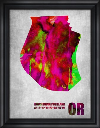 Framed Downtown Portland Oregon Print