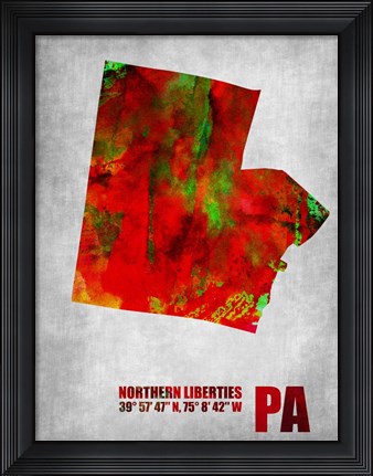 Framed North Liberties Pennsylvania Print