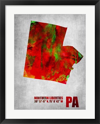 Framed North Liberties Pennsylvania Print