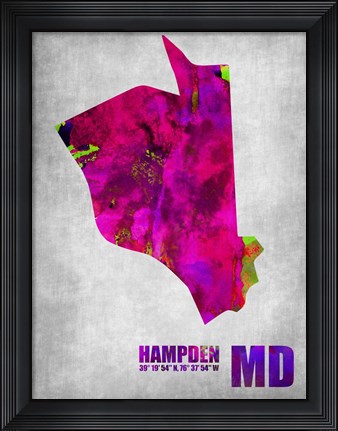 Framed Hampden Maryland Print